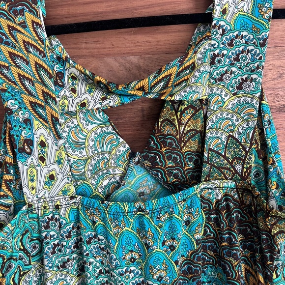 MT Collection Multicolor Jungle Print Dress Sleeveless - Picture 4 of 7